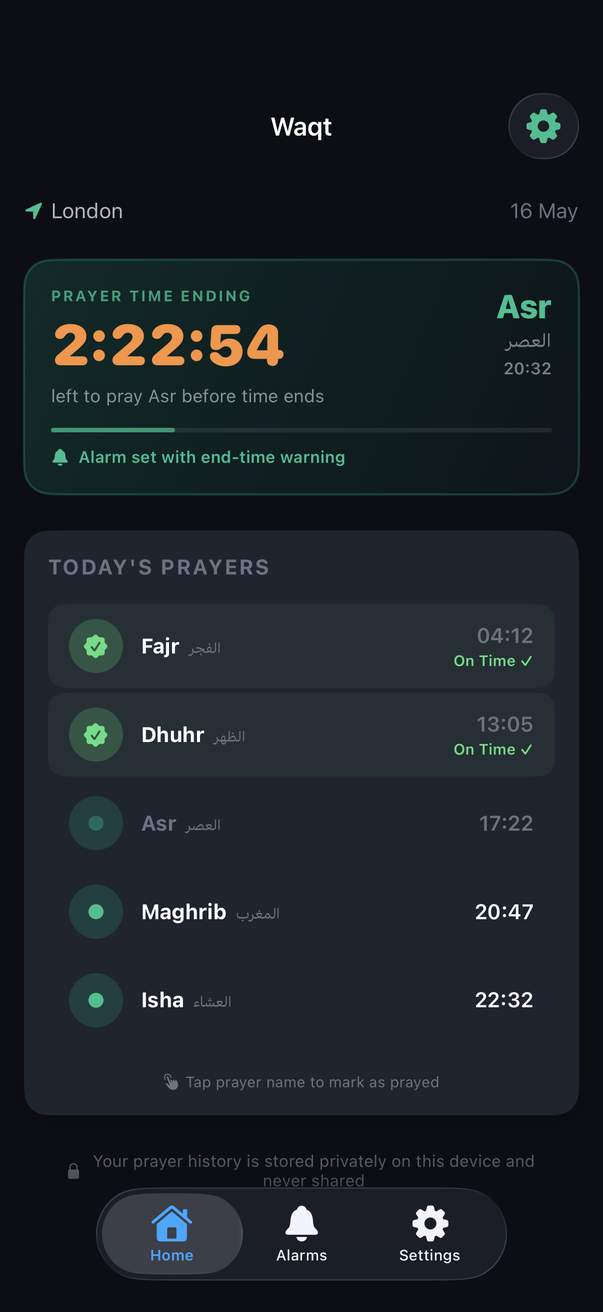 Prayer Tracking & Streaks